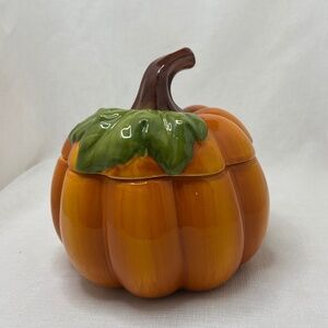 Pier 1 Imports Ceramic Lidded Pumpkin Dish